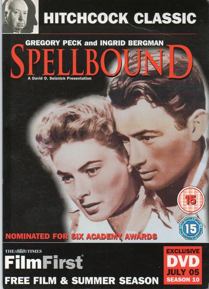 Alfred Hitchcock : SPELLBOUND - Gregory Peck*Ingrid Bergman  :  PROMO  DVD - Image 1 of 1
