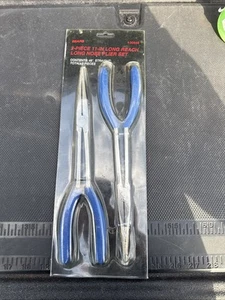 Sears Nos 2pc 11” Long Reach Nose Plier Set 30648 Like Craftsman - Picture 1 of 6