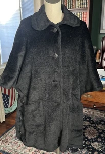 david rodriguez Cape Poncho Damen S/M schwarz Knopfleiste Cape  - Bild 1 von 20