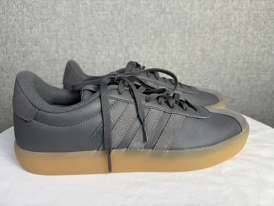 NEW Adidas Charcoal Gray Gum Sole Laceup VL COURT Shoes 3.0 Sneakers Men's 11 - Image 1 of 4
