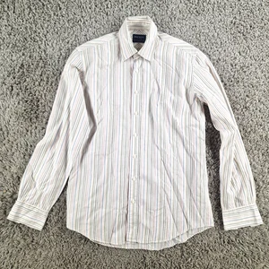 Hackett Shirt Mens Medium Striped Multi Colour Cotton Long Sleeve Button Up - Picture 1 of 7