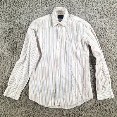 Hackett Shirt Mens Medium Striped Multi Colour Cotton Long Sleeve Button Up - Image 1 of 4