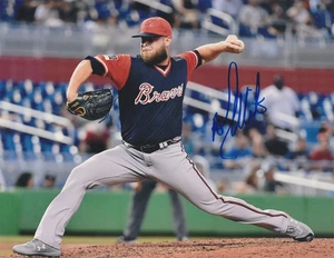 A.J. MINTER ATLANTA BRAVES  ACTION SIGNED 8x10 - Picture 1 of 1