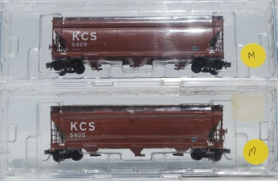 KCS. N Scale. 2 x ACY 4650 3-Bay Covered Hoppers. InterMountain. As New. - Image 1 of 3