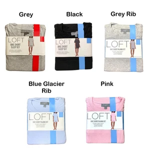 Loft Damen weiches Kurzarm Oberteil & Bike Short Schlaf Set XS, S, M, XXL - Bild 1 von 7