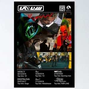 ¡NUEVO! Póster álbum discografía rap francés Best Design Laylow - Imagen 1 de 1