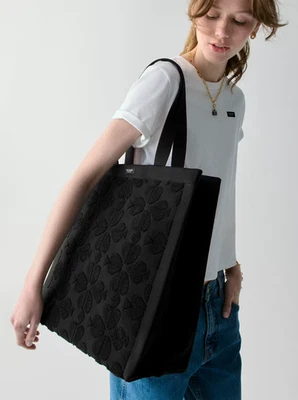 Bolso de Mano Kate Spade Brooke Negro Terry Carryall Extra Grande KL836 Bolso de Regalo Nuevo con Etiquetas Foto 1 de 4