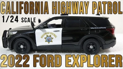 1/24 California Highway Patrol 2022 Explorer Luces y Sirena VER DESCRIPCIÓN! Foto 1 de 4