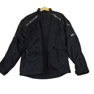 Firstgear Kilimanjaro Jacket Mens Large Black Padded Armour Motorcycle Biker - Picture 1 of 17