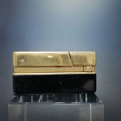 Silber Streichholz Gas Feuerzeug Schwarz Gold Made in France Vintage... - Bild 1 von 4