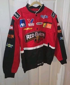 Nascar Red Baron Racing Kenny Schrader Pit Crew Jacket Vintage Men's Size Large - Picture 1 of 11