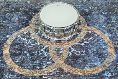 TAMBOR REDOBLANTE LUDWIG SUPRAPHONIC-402 6,5X14 AZUL Y OLIVA ¡para TU CONJUNTO BONHAM! L209 Foto 1 de 4