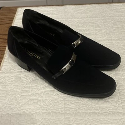 Zapatos de salón sin cordones Rangoni Firenze para mujer 11AA azul marino plateado ITALIA Foto 1 de 4