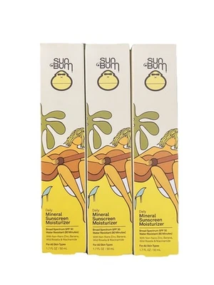 Sun Bum Daily Mineral Sunscreen Moisturizer SPF 30 1.7oz - EX: 03/26 LOT OF 3 - Image 1 of 3