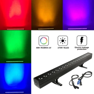 270W RGBWA UV 6IN1 LED Stage Wash Light Bar DMX Live Show DJ Disco Bar Lights - Picture 1 of 12
