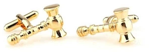 Manschettenknöpfe Cufflinks Auktion Hammer,NEU,1 Paar - Picture 1 of 4