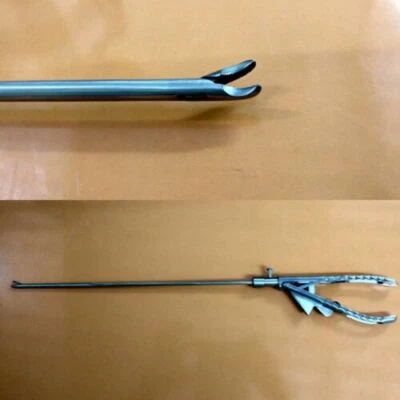 High Quality SS Needle Holder Driver Curved Left Jaw Laparoscopic Instrument 5mm - Image 1 of 4