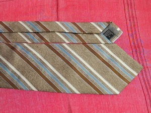 Corneliani Repp Silk & Cotton Necktie L 60 Inch W 3.8 Designer - Picture 1 of 11