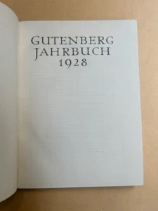 GUTENBERG-JAHRBUCH. 1929.. Mainz, Gutenberg-Gesellschaft, 1929 - Picture 1 of 4