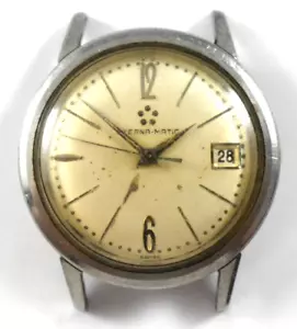 Vintage Swiss Made Eterna-Matic 1422 Automatic Date St.Steel Wrist Watch lot.ea - Picture 1 of 8
