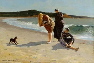 Winslow Homer : "Eagle Head, Manchester, MA (High Tide)" (1867) — Fine Art Print - Picture 1 of 7