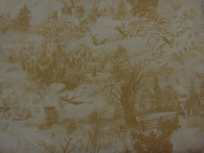Tela de algodón Wilmington invierno bienvenida campo granja paisaje 1 yarda x 44" Foto 1 de 4