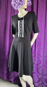 JOANIE Clothing Luna Dress - Black & White Tuxedo Front - BNWT Sz 14 - Picture 1 of 10