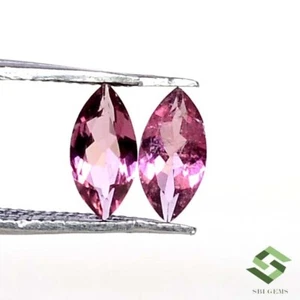 Natural Pink Tourmaline Marquise Cut Pair 7x3.50 mm 0.66 CTS Loose Gemstones - Picture 1 of 6
