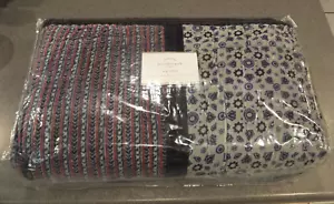 New RARE 4pc Pottery Barn Jori Velvet Patchwork King Quilt with 3 Euro Shams Set - Picture 1 of 5