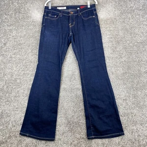 X2 Slim W10 Low Rise Flare Leg Jean Women's Size 4 Short Blue Dark Wash 5-Pocket - Picture 1 of 13