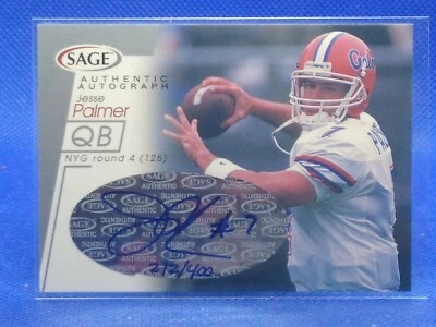 2001 SAGE Auto Silver Jesse Palmer #A34 Rookie Auto RC ***212/400*** - Image 1 of 2