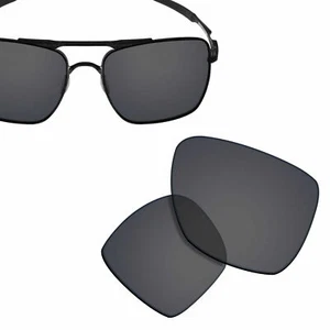 Lenti di ricambio polarizzate per occhiali da sole Oakley deviazione nero massiccio UVA&UVB - Foto 1 di 5