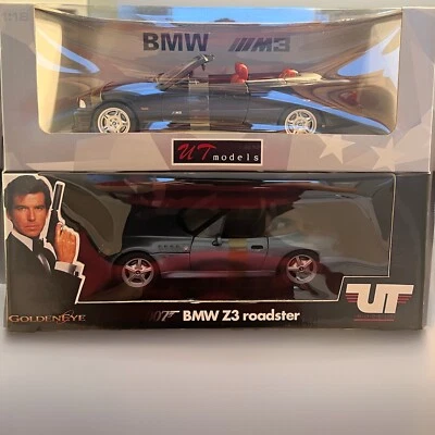 UT Models Bundle lot: 1:18 BMW Z3 James Bond Goldeneye + M3 cabrio TECHNO VIOLET - Image 1 of 4