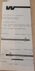 Vintage Fowler Aviation Research Decals - Western Airlines 727 - Unknown Year - Picture 1 of 2