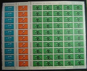 1962    ITALIA  CAMPIONATI   Mondiali di  CICLISMO  3x  fogli  interi    MNH** - Imagen 1 de 1