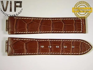 NEW OEM Authentic JORG HYSEK strap 24 mm Genuine croco brown color - Picture 1 of 2