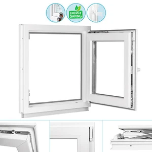 Plastic window window basement window - 2 x - ALL SIZES TOP PVC premium - Picture 1 of 12