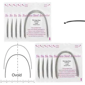 100 piezas Ortodoncia Dental Acero Inoxidable Arco Alambre Forma Ovoide Rectangular U L - Imagen 1 de 34