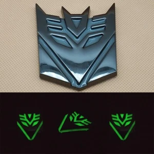 Metal Brillante Negro Transformers Decepticon Auto Insignia Maletero SUV Emblema Pegatina - Imagen 1 de 8