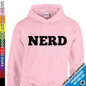 Kids Nerd Hoodie - Old School Hipster Cool Geek - Funny Boys & Girls Hooded Top - Picture 1 of 13