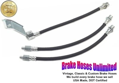 JUEGO DE MANGUERA DE FRENO Ford Mustang 1968 1969 con eje trasero 28 estrías - tambor delantero Foto 1 de 2