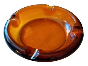  VINTAGE ZIGARRENASCHENBECHER BERNSTEIN GLAS 6" MAD MEN MANCAVE MID CENTURY MODERN - Bild 1 von 9