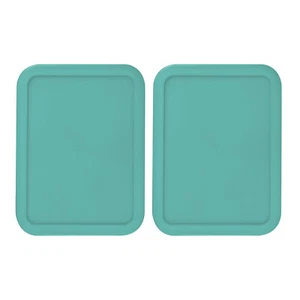 Tapa de repuesto para 6 tazas Pyrex cubierta rectangular (6,75" x 8,75") TURQUESA paquete de 2 - Imagen 1 de 1