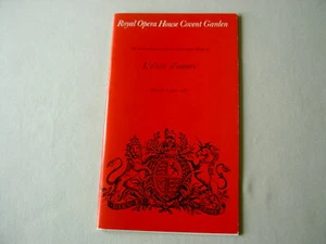 Programme: ROH Covent Garden 1981 DONIZETTI L'elisir d'amore Bergonzi Scimone - Picture 1 of 3
