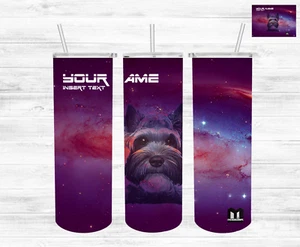 Galactic Schnauzer - 20oz Skinny Tumbler Custom Name with Straw Sublimation. - Picture 1 of 1