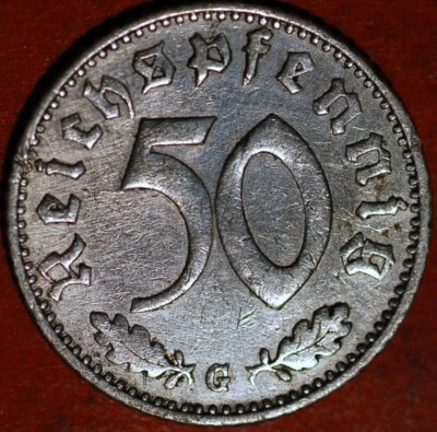 Germany Third Reich 50 Reichspfennig 1942 G KM# 96 - Image 1 of 2