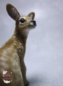ÚNICA Casa de Muñecas Miniatura 1:12 Hecha a Mano 100% Cervatillo "ciervo bebé" Muñeca Realista Gato - Imagen 1 de 16