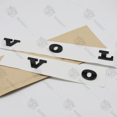 For Volvo Rear Trunk Lid Letter Badge Nameplate Emblem Sport Gloss Black Foto 1 de 4