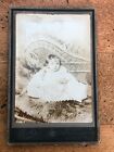 Victorian Cabinet Photograph Of A Small Child With A Large White Dress ! Mary .