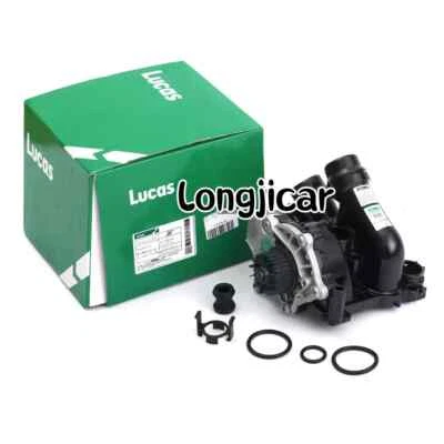 金属水泵恒温器组件适用于大众 Passat GTI Tiguan Jetta 1.8 2.0 — 第 1/4 张图片